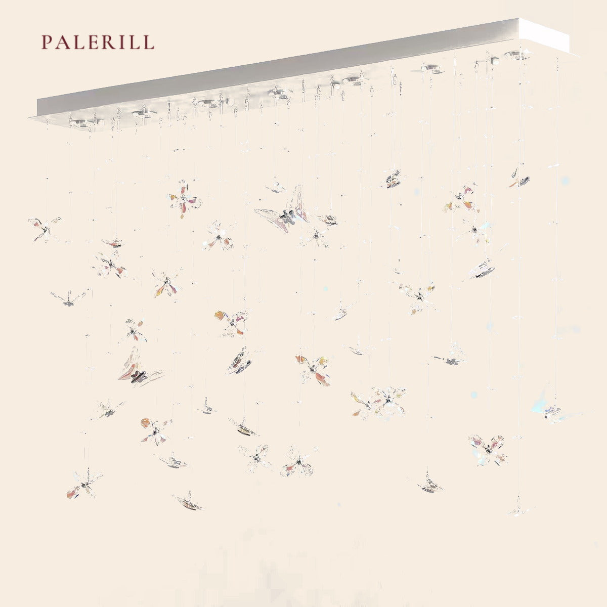 PALERILL AM0282 — Designer Butterfly Crystal Chandelier (view 2)