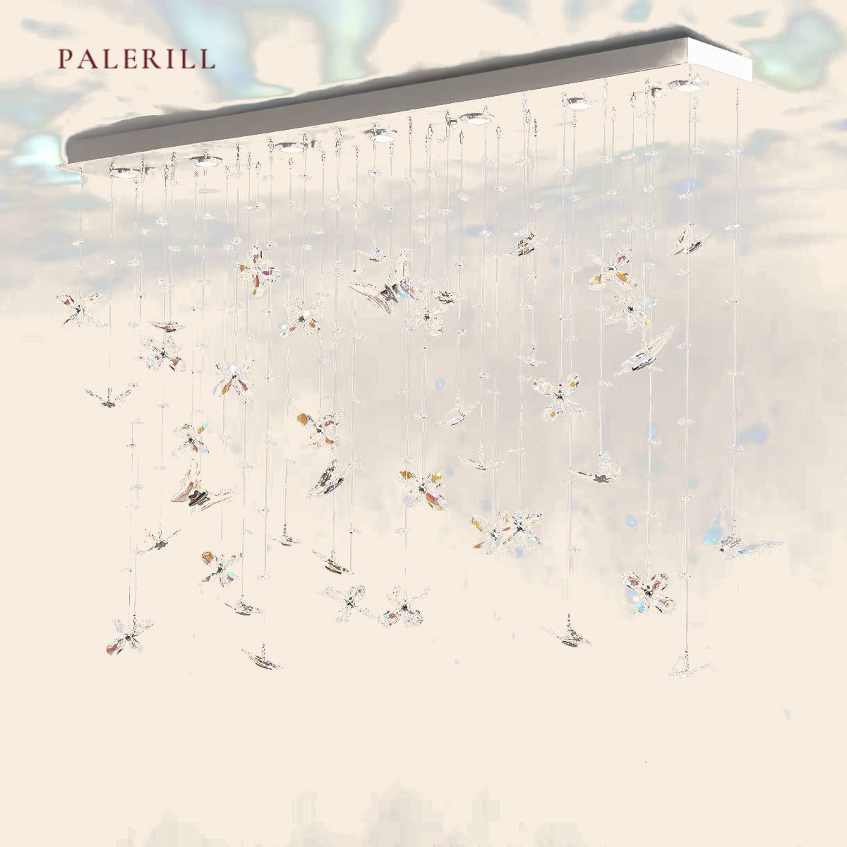 PALERILL AM0282 — Designer Butterfly Crystal Chandelier (view 4)