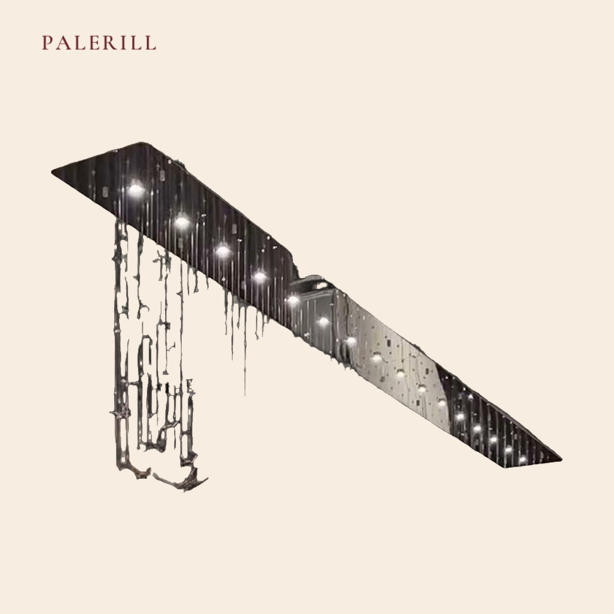 PALERILL AM0286 — Designer Linear Dining Chandelier (view 2)