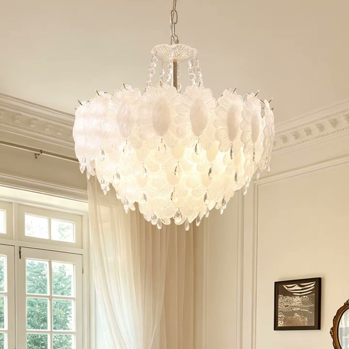 PALERILL AM0287 — French Minimalist Glass Chandelier (view 2)