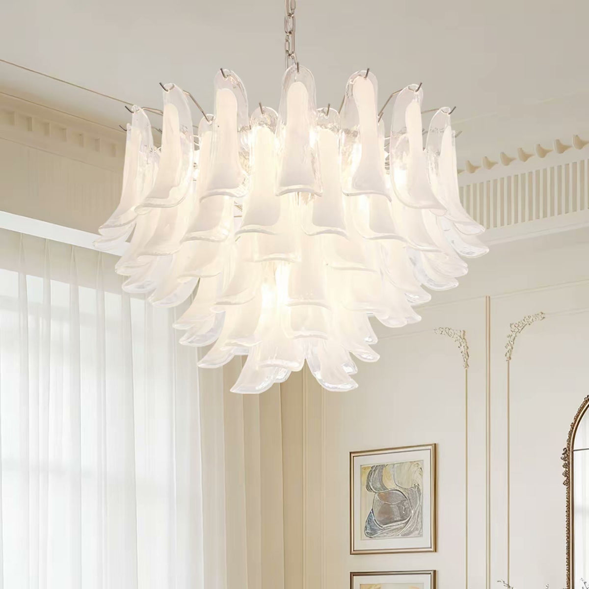 PALERILL AM0290 — French Murano Baroque Chandelier (view 2)
