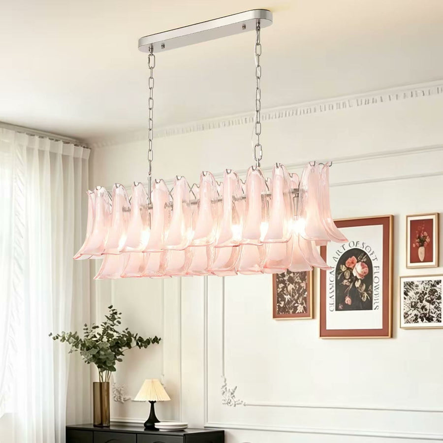 Murano Pink Glass Bedroom Chandelier — PALERILL AM0295