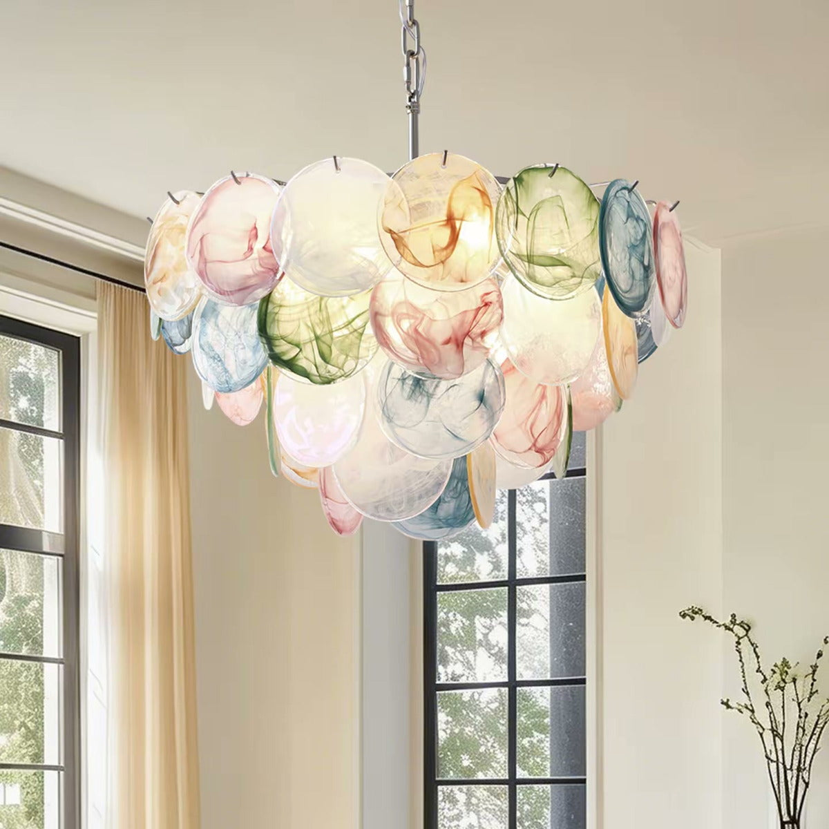 Murano Colour Glass Chandelier — PALERILL AM0298