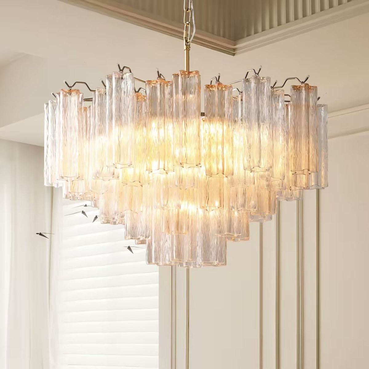 PALERILL AM0302 — Murano Nanyang Glass Void Chandelier (view 2)