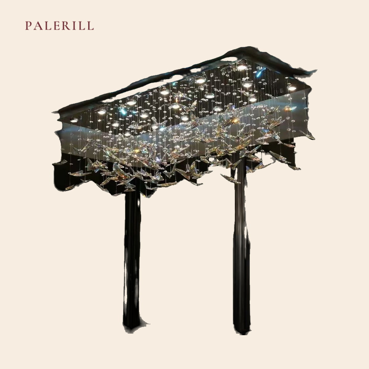 PALERILL AM0307 — Butterfly Crystal Dining Chandelier (view 2)