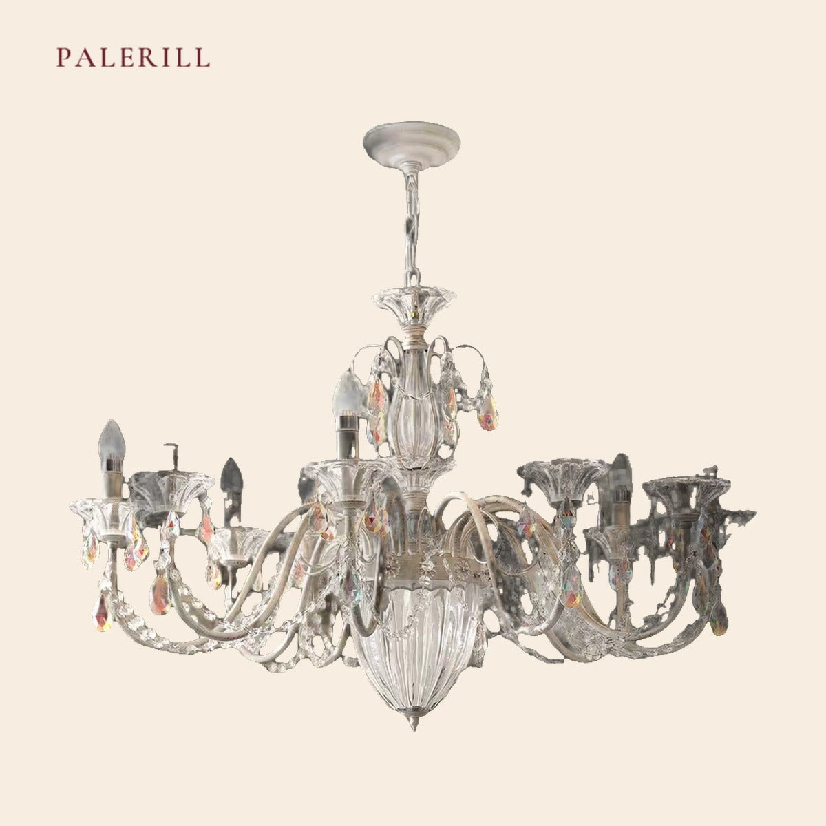 PALERILL AM0311 — French Vintage Crystal Chandelier (view 3)