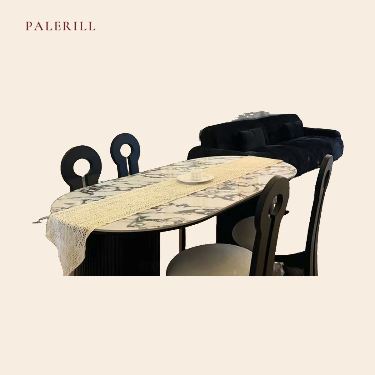 PALERILL AM0316 — French Designer Iridescent Glass Chandelier (view 3)