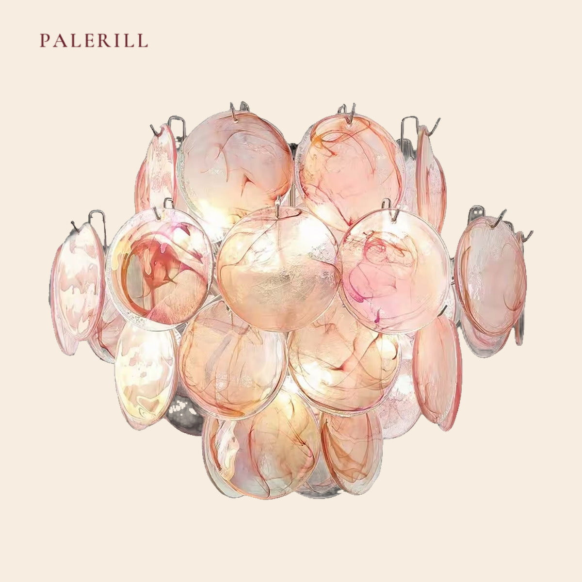Murano Iridescent Glass Chandelier — PALERILL AM0317