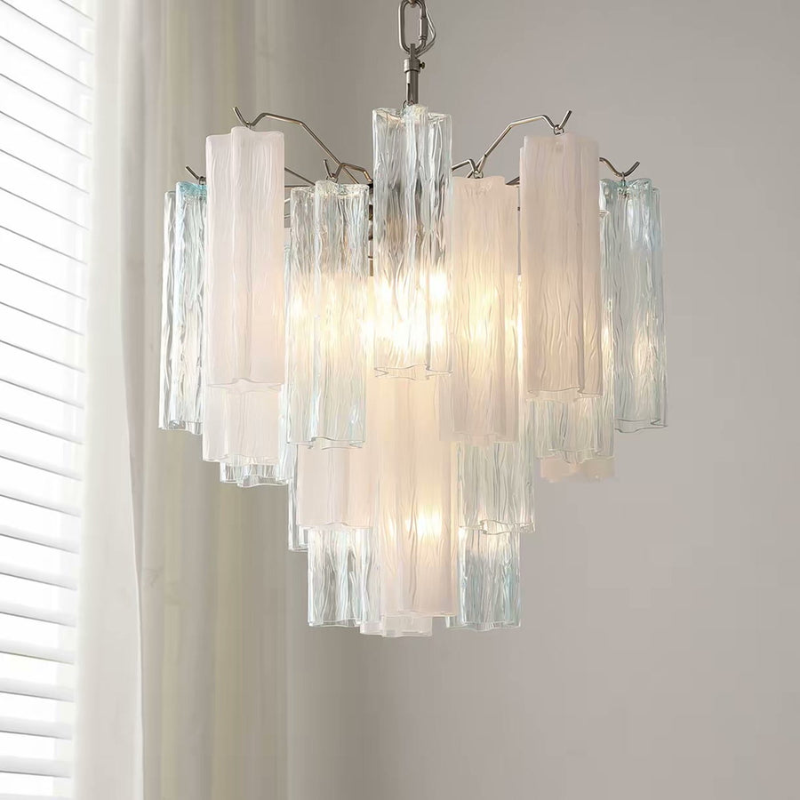 Murano Glacier Blue Stairwell Chandelier — PALERILL AM0318