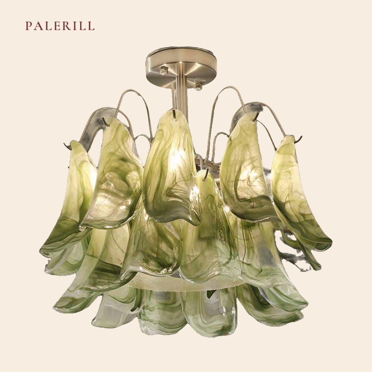 French Nanyang Glass Chandelier — PALERILL AM0321