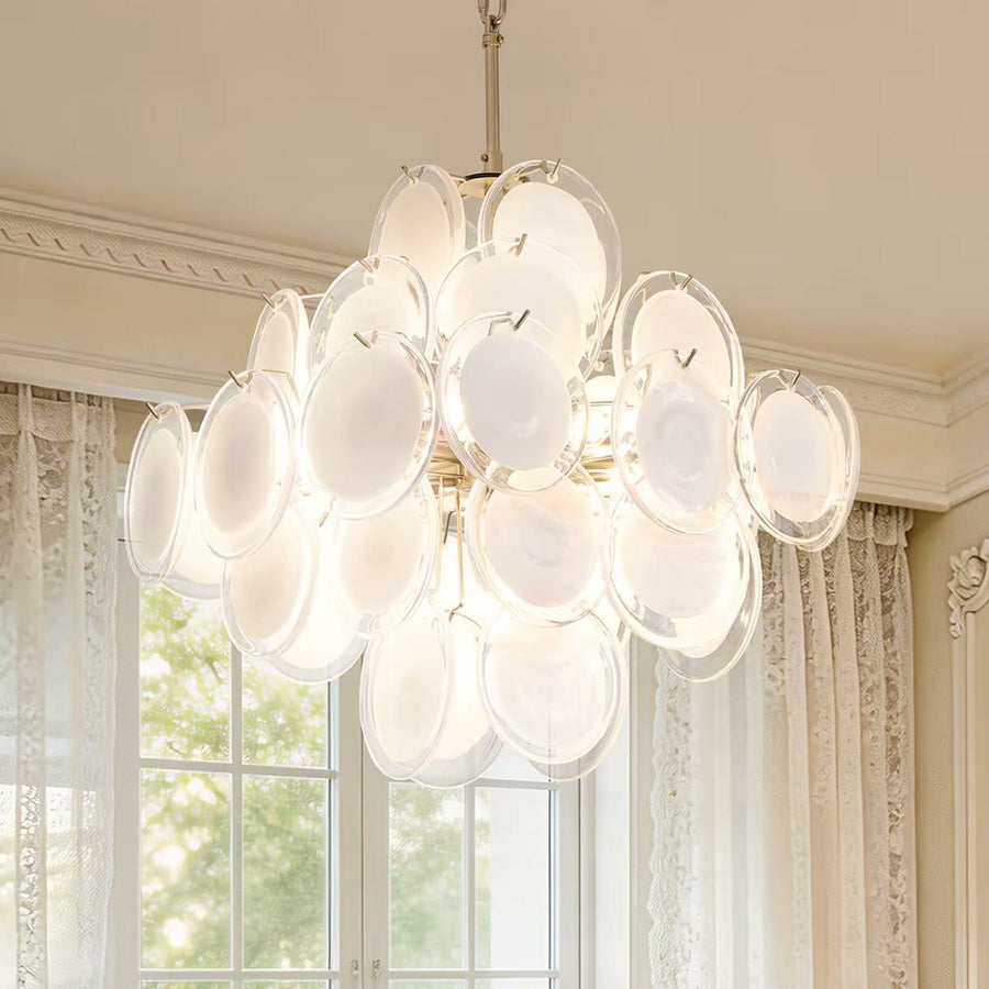 Vintage French Cream Glass Pendant — PALERILL AM0322