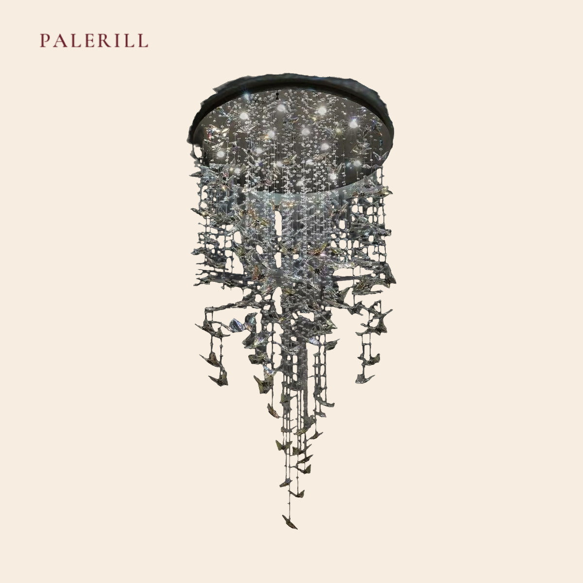 Modern Crystal Spiral Stairwell Chandelier — PALERILL AM0326