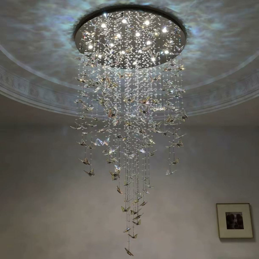 Modern Crystal Spiral Stairwell Chandelier — PALERILL AM0326
