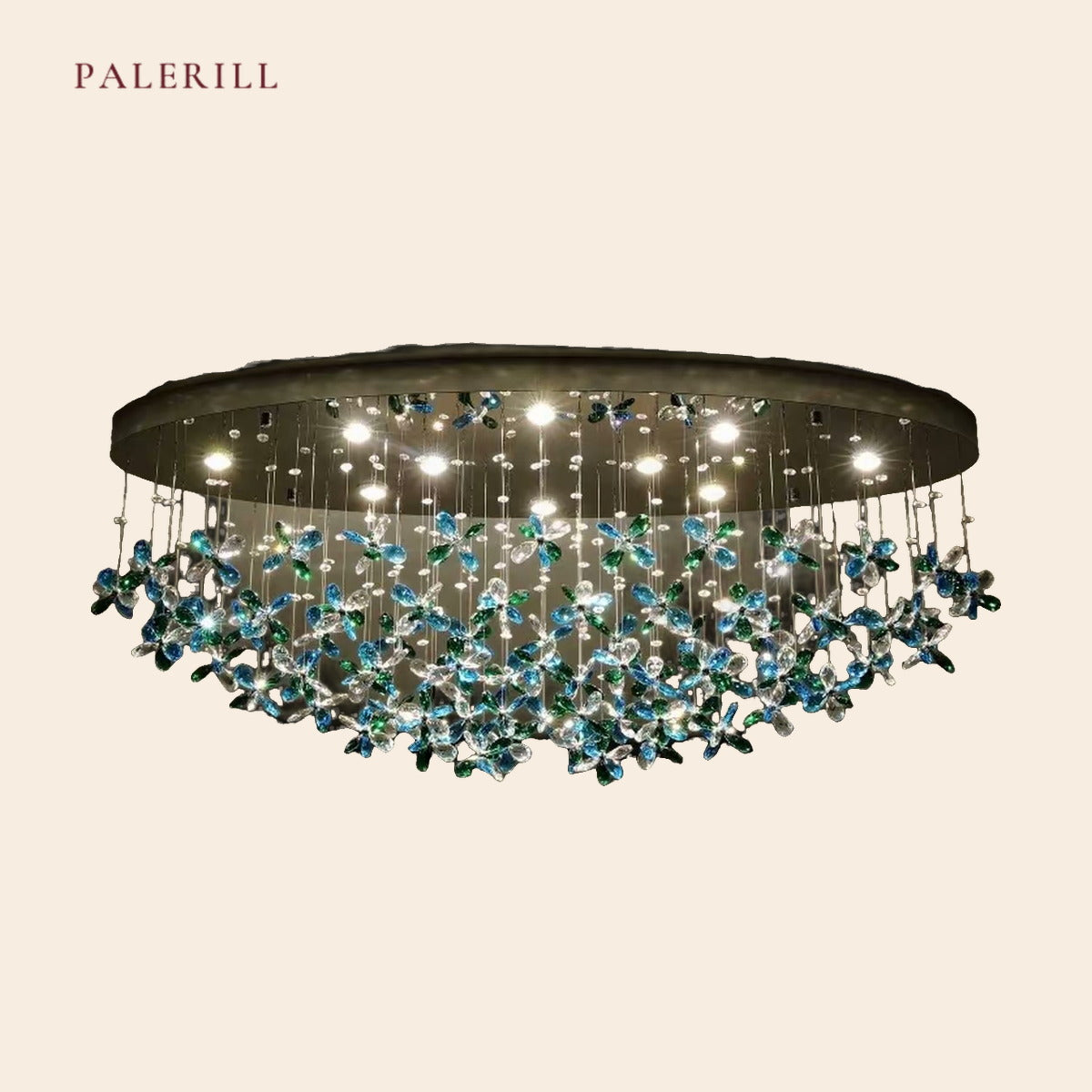 French Flower Crystal Hall Chandelier — PALERILL AM0334