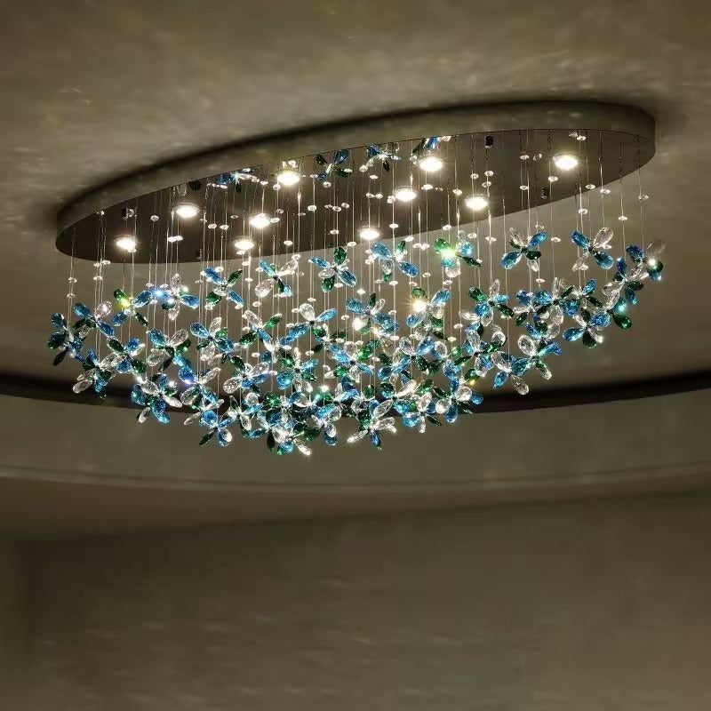 French Flower Crystal Hall Chandelier — PALERILL AM0334