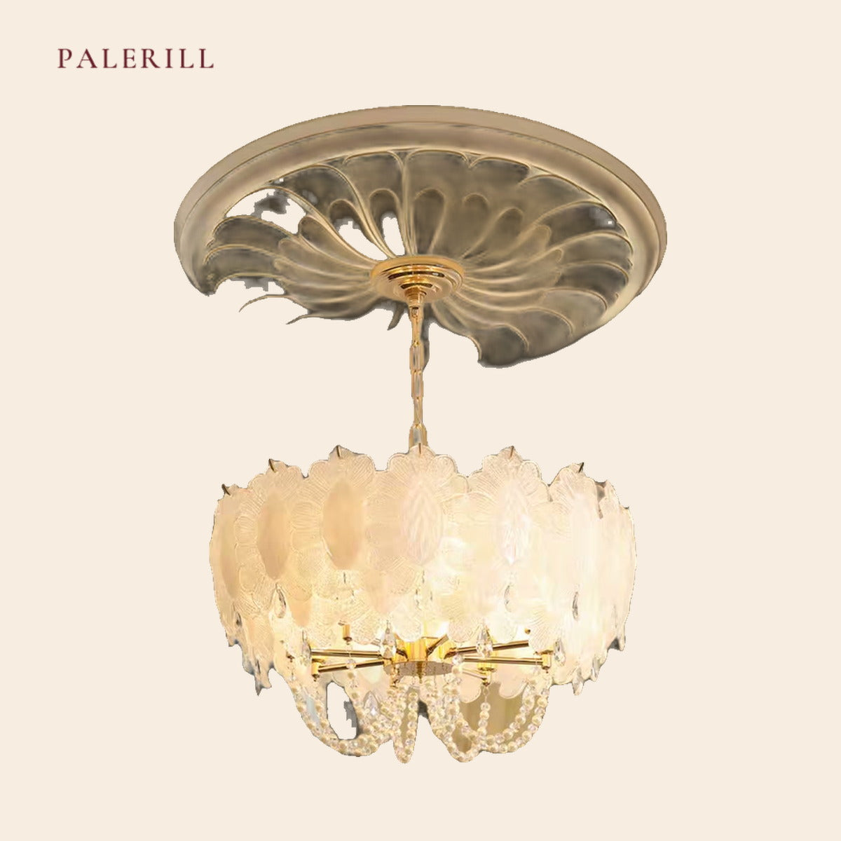 French Petal Pearl Chandelier — PALERILL AM0340
