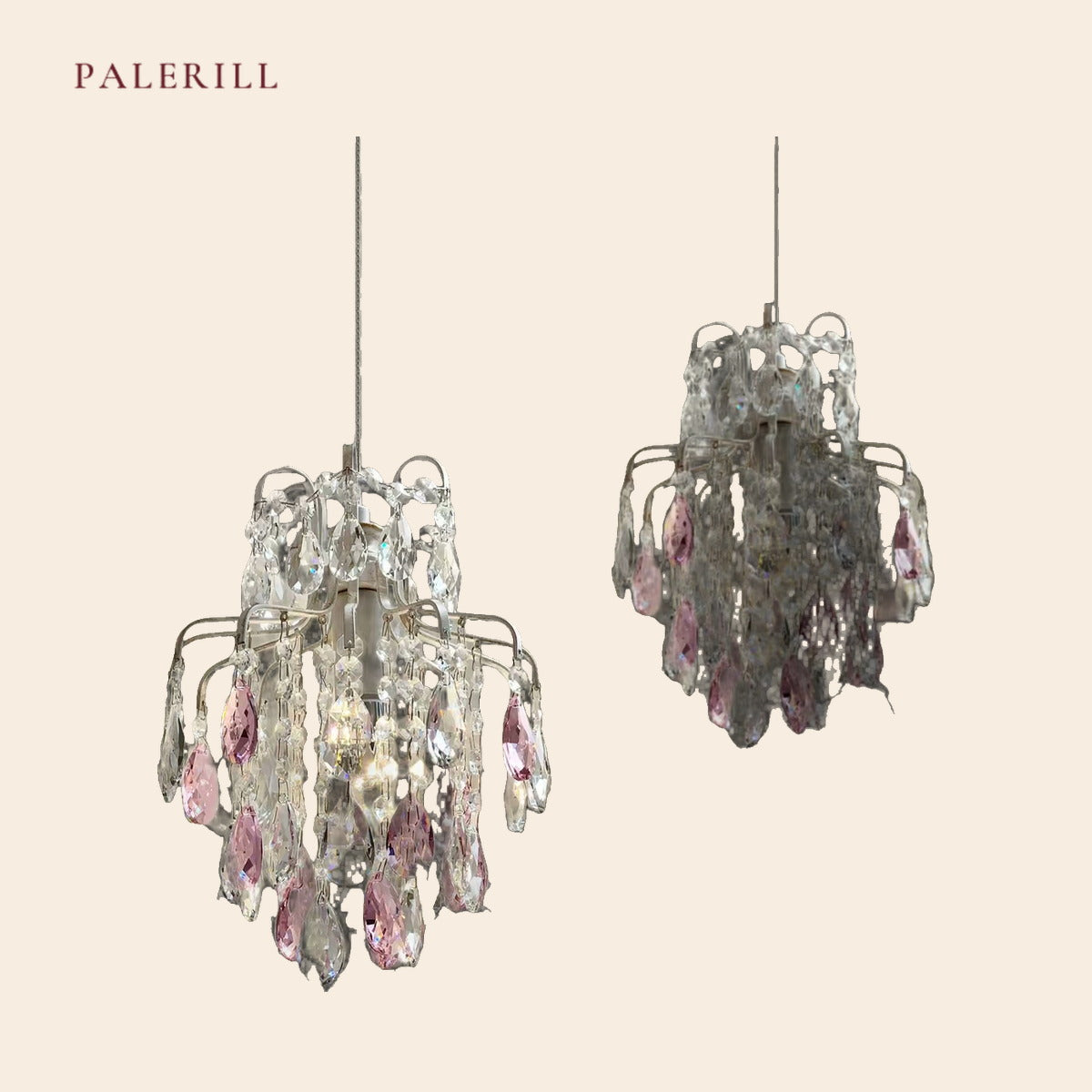 PALERILL AM0349 — French Vintage Crystal Pendant Light (view 3)