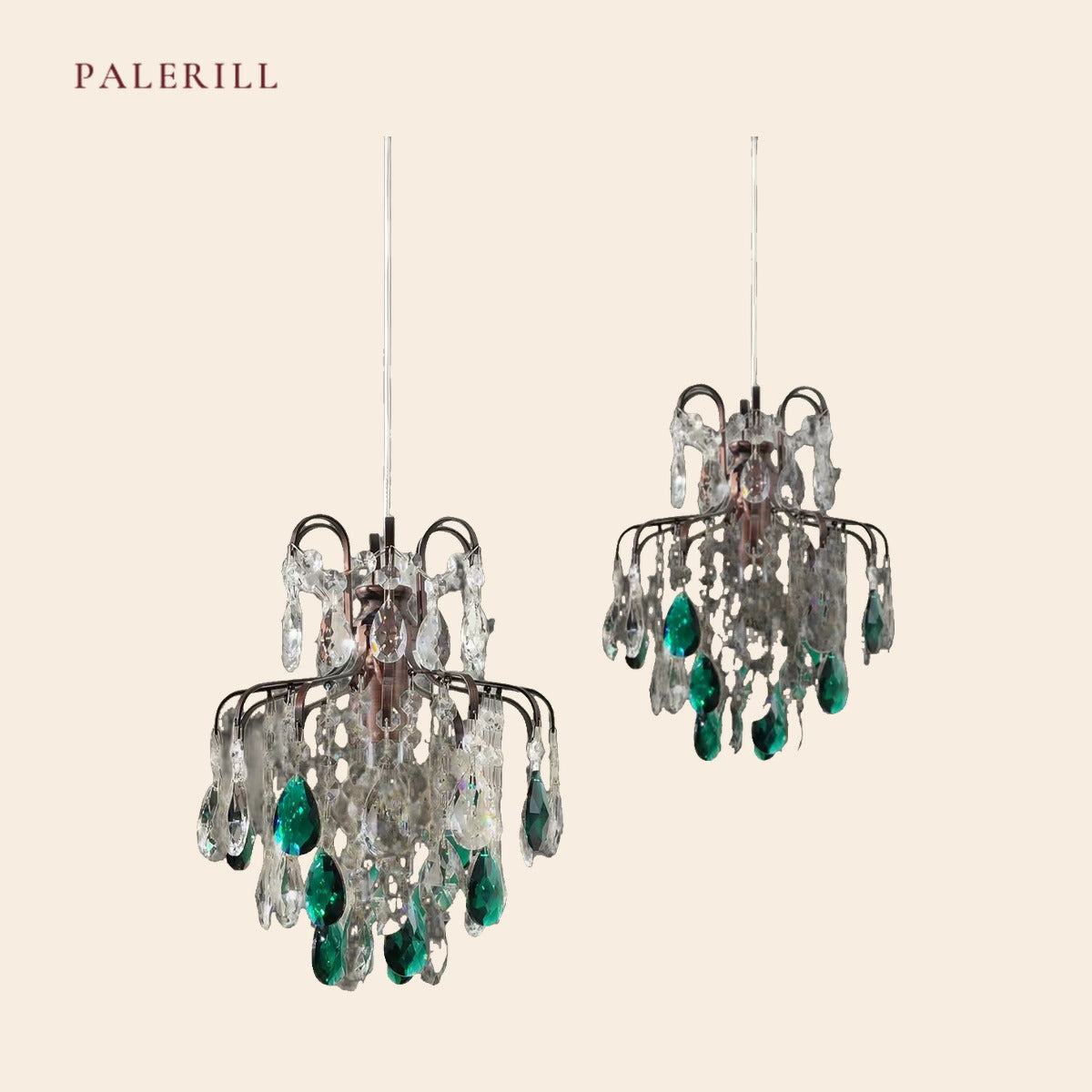 PALERILL AM0357 — French Emerald Crystal Pendant (view 2)