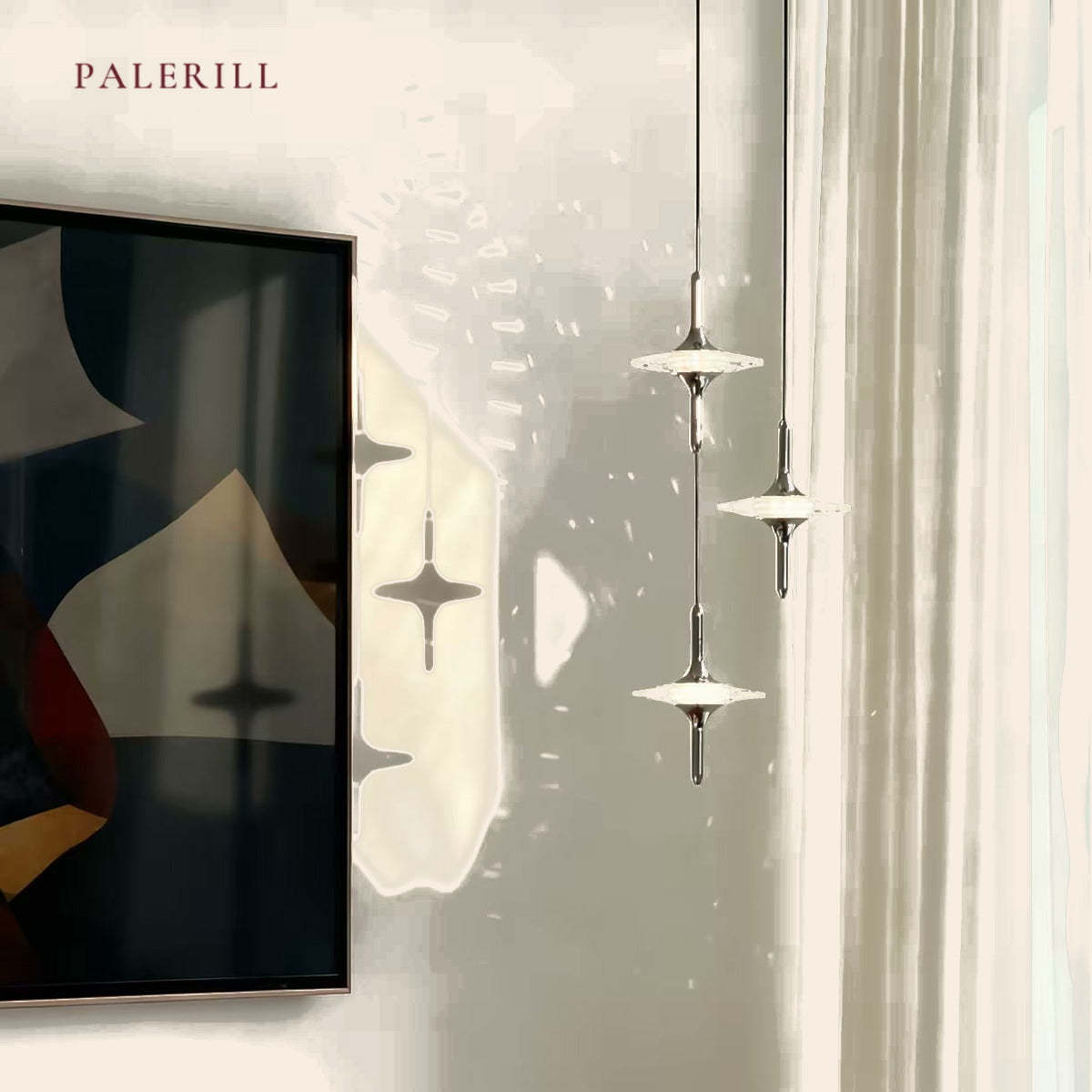 PALERILL AM0360 — French Star Glass Bedside Pendant (view 2)