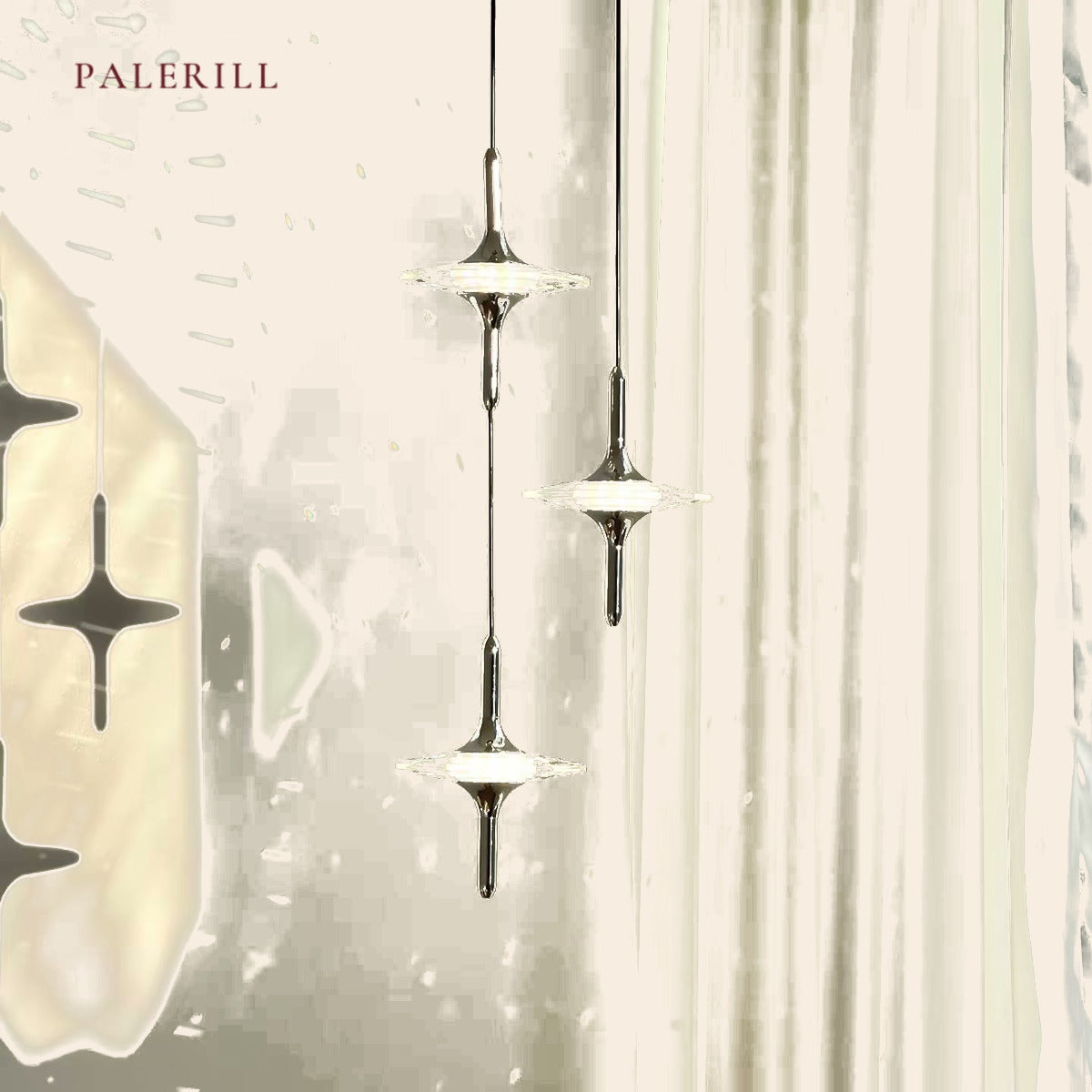 PALERILL AM0360 — French Star Glass Bedside Pendant (view 3)