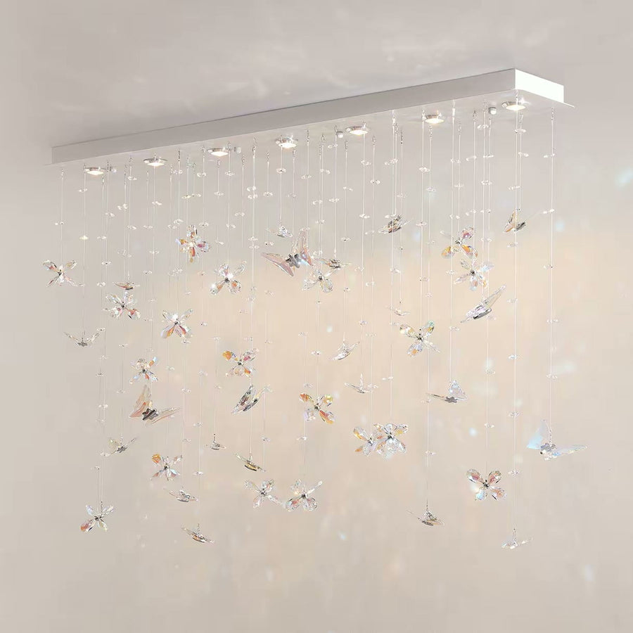French Butterfly Crystal Ceiling Light — PALERILL AM0277