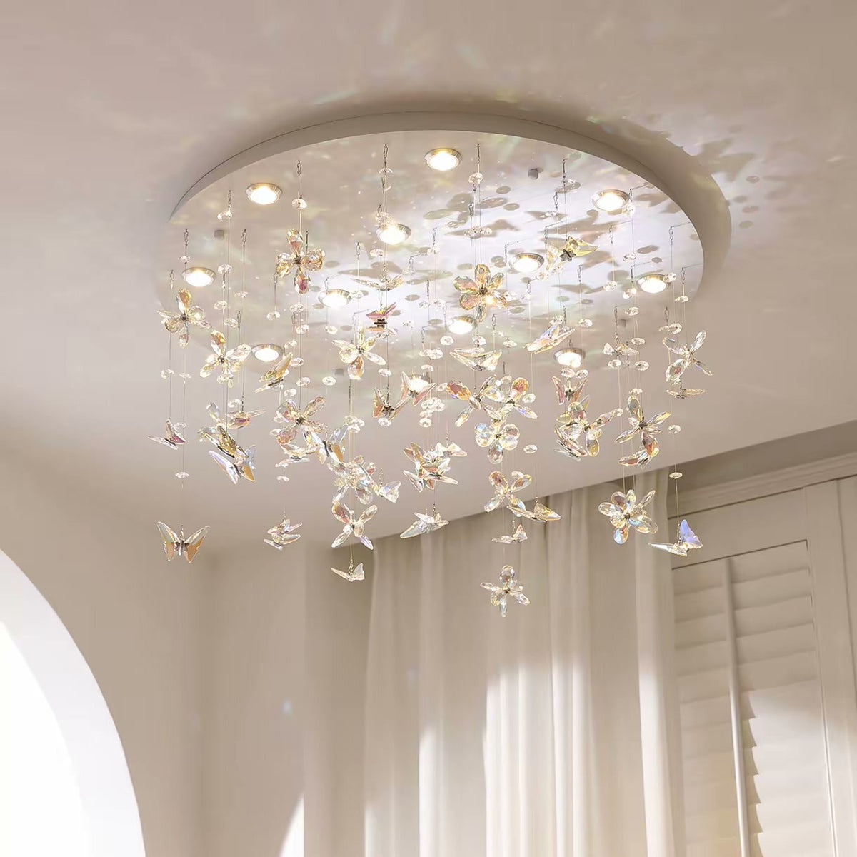 PALERILL AM0277 — French Butterfly Crystal Ceiling Light (view 2)