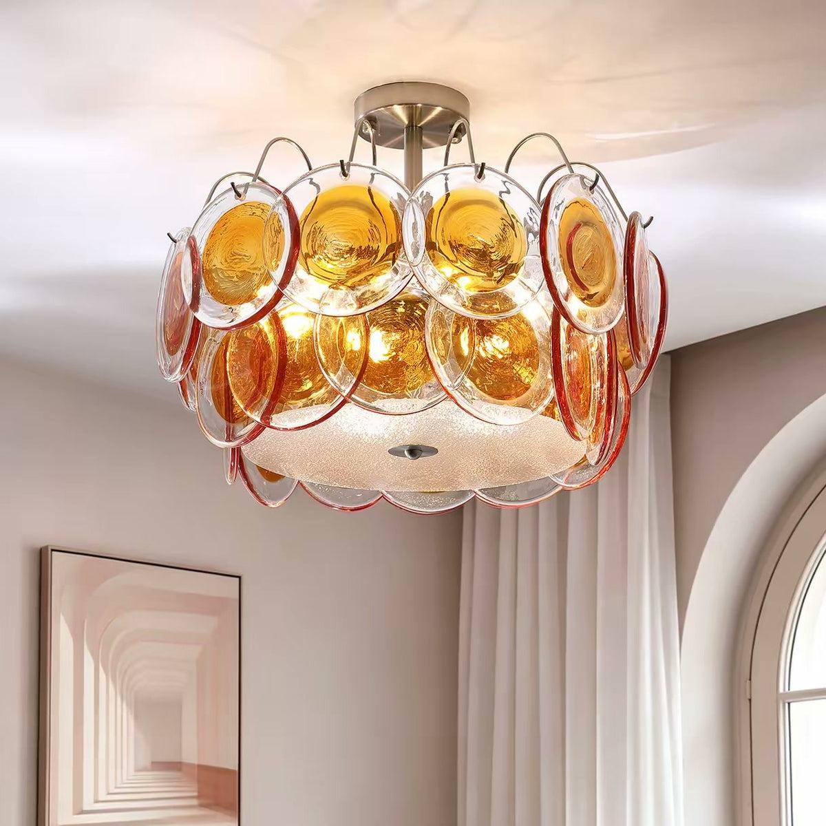 PALERILL AM0279 — Murano French Glass Ceiling Light (view 4)