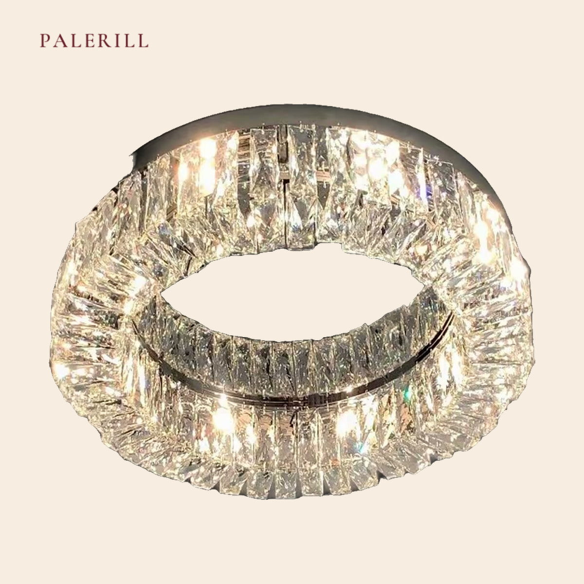 PALERILL AM0331 — Modern Crystal Ceiling Light (view 2)