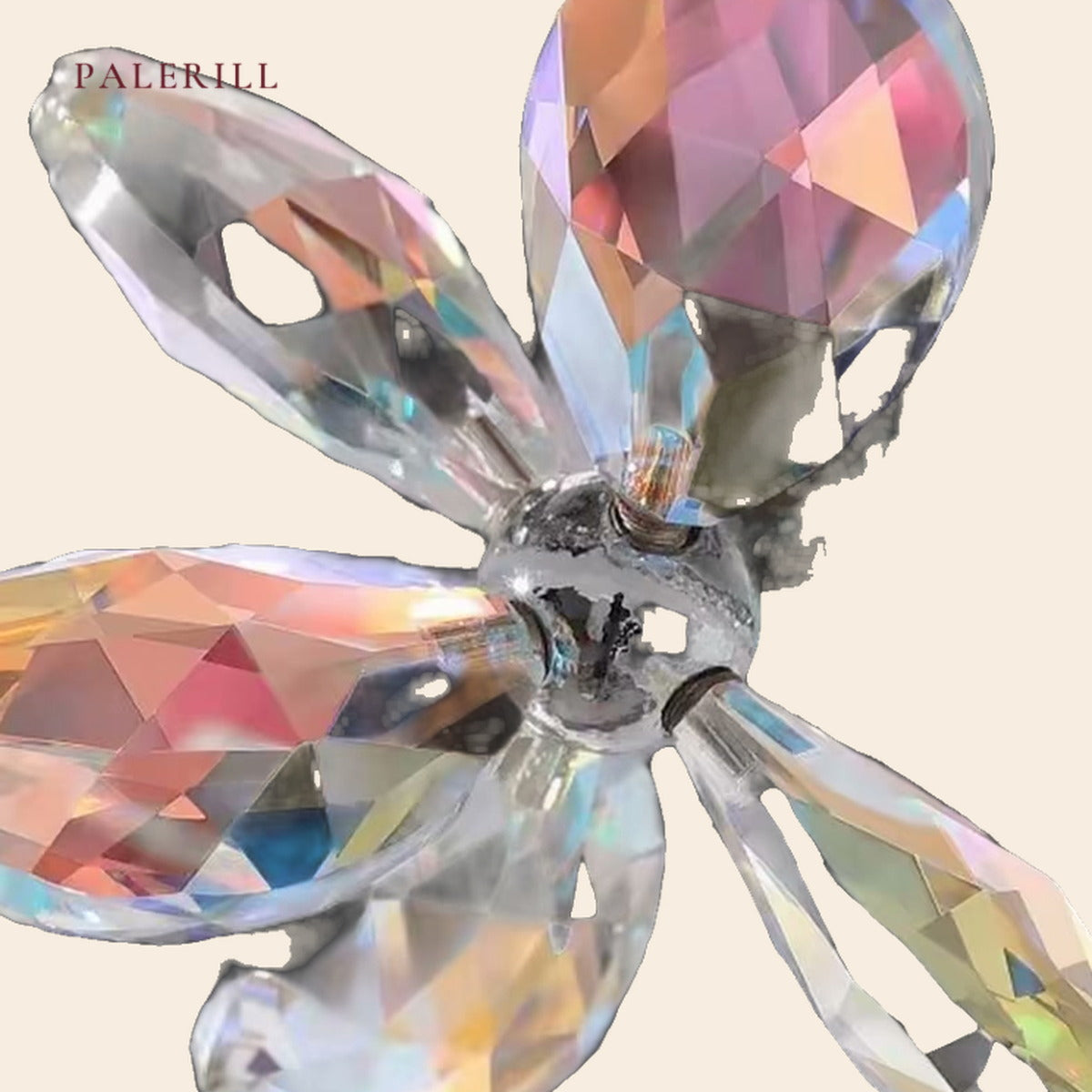 PALERILL AM0335 — French Butterfly Crystal Ceiling Light (view 4)