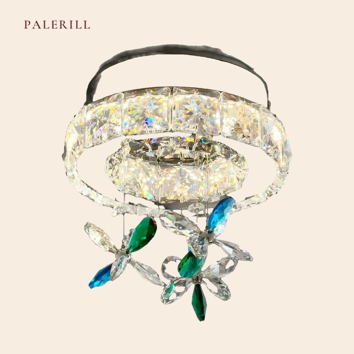 PALERILL AM0346 — French Petal Flush Ceiling Light (view 2)