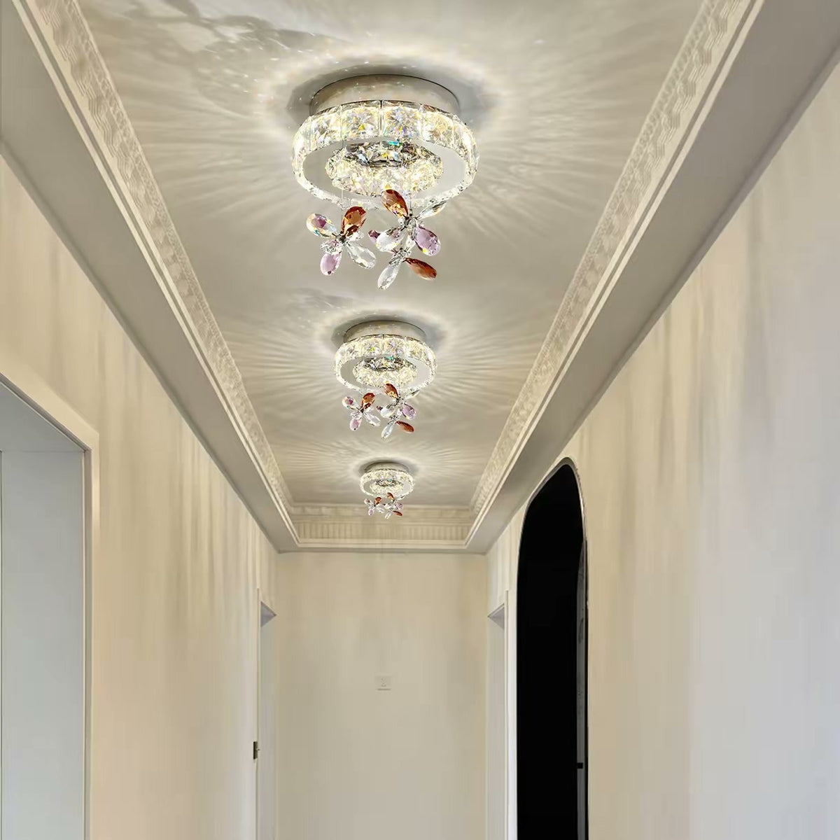PALERILL AM0346 — French Petal Flush Ceiling Light (view 4)