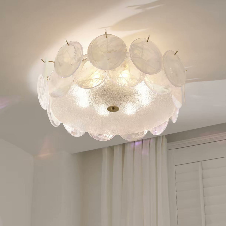 French Cream Glass Ceiling Light — PALERILL AM0348