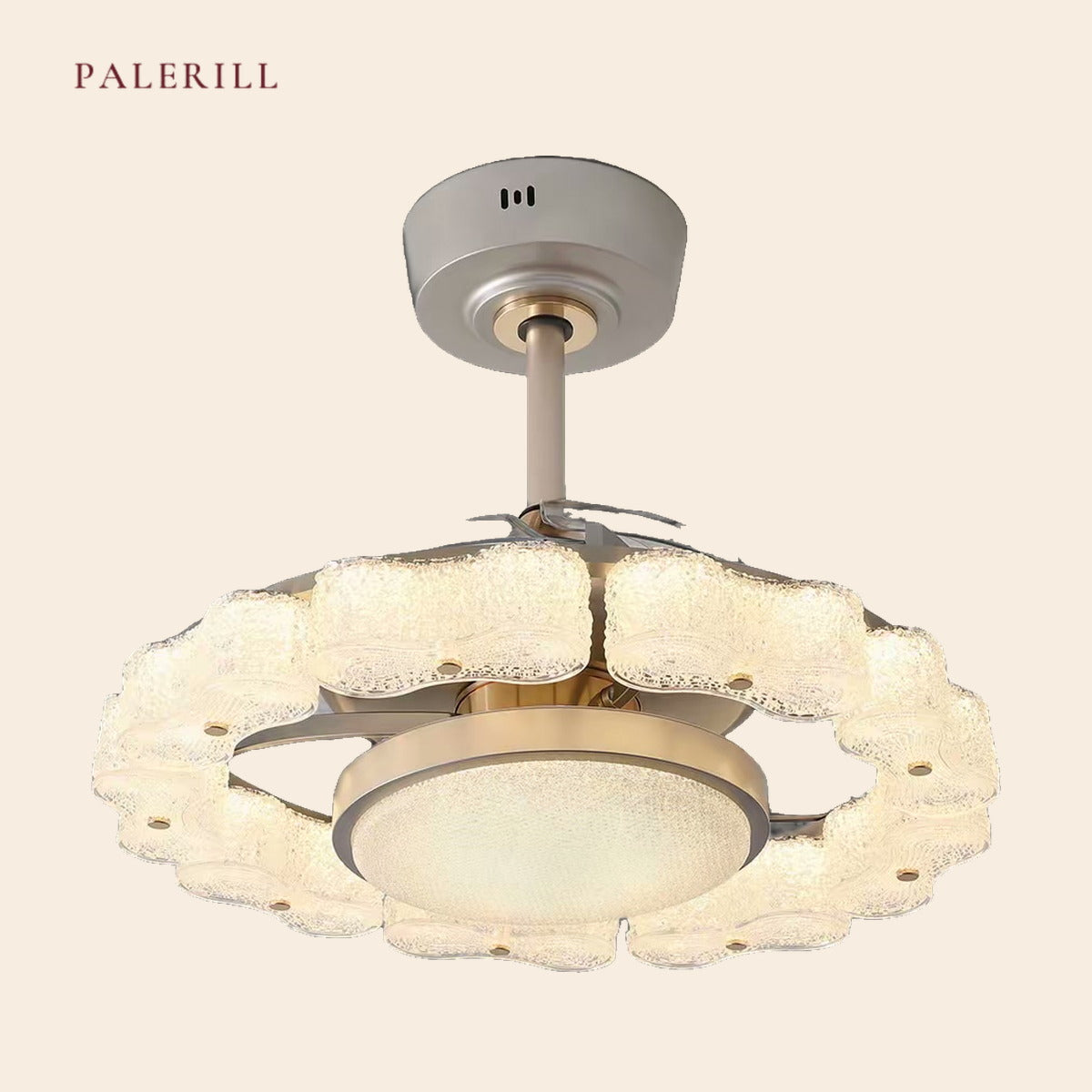 French Cream Ceiling Fan Light — PALERILL AM0359