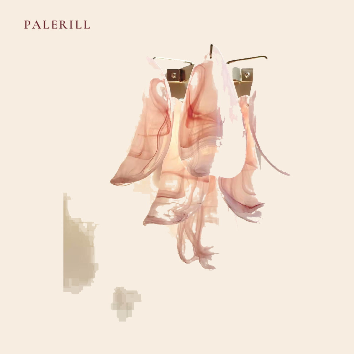 PALERILL AM0366 — Murano Petal Glass Wall Light (view 4)