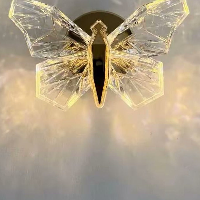 Rechargeable Gold Butterfly Wall Light — PALERILL AM0368
