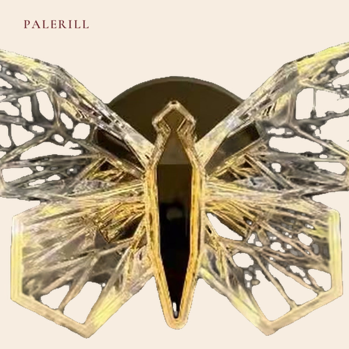 PALERILL AM0368 — Rechargeable Gold Butterfly Wall Light (view 2)