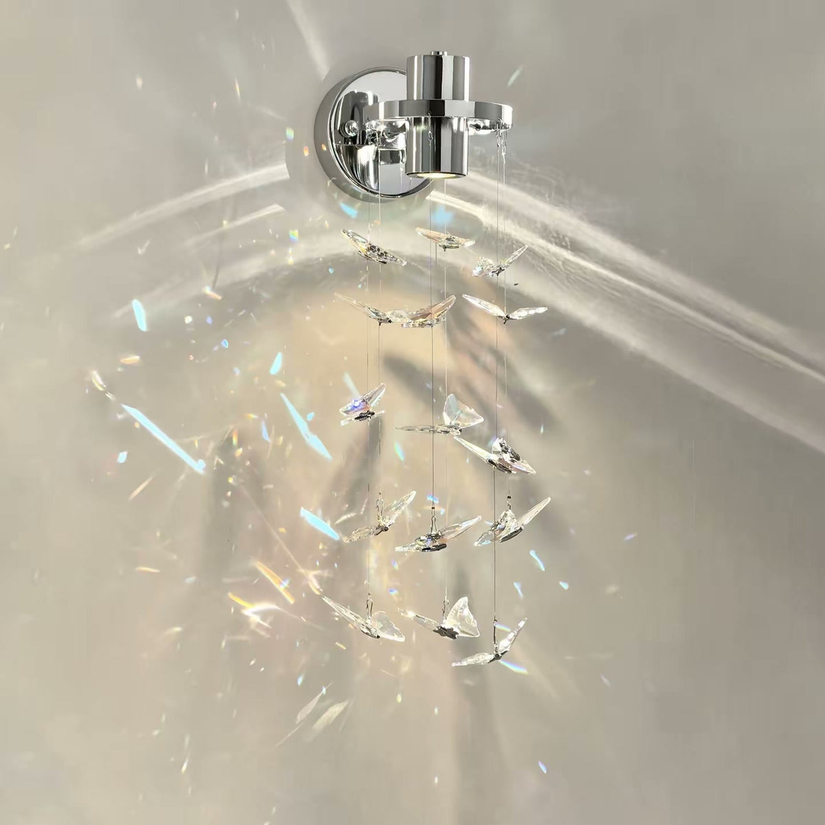PALERILL AM0372 — French Butterfly Crystal Wall Light (view 2)