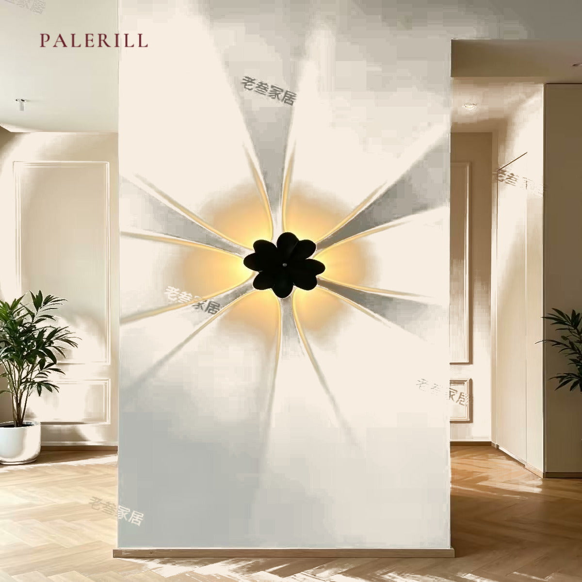 PALERILL AM0374 — Rechargeable Four-Leaf Clover Wall Light (view 2)