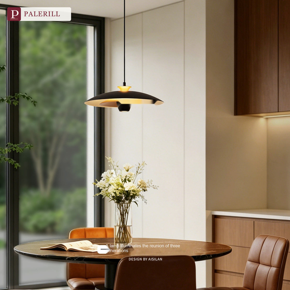 PALERILL | Pinecone Flying Saucer Dining Pendant Light