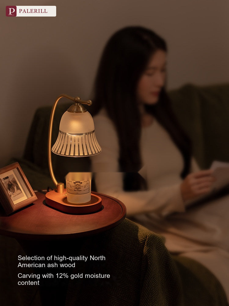 PALERILL | Brass & Solid Wood Fragrance Lamp