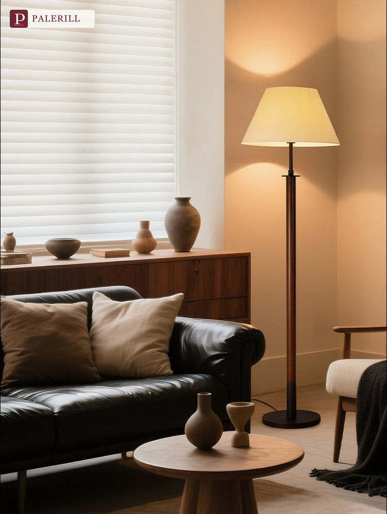 PALERILL | Mid-Century Solid Wood Dimmable Floor Lamp II