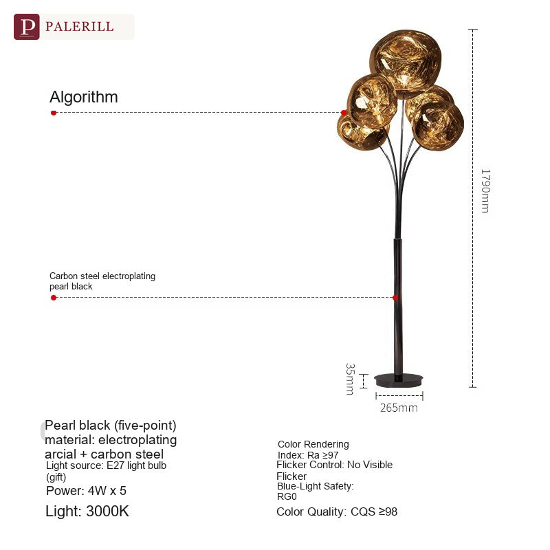 PALERILL | Bauhaus Lava-Effect Designer Floor Lamp