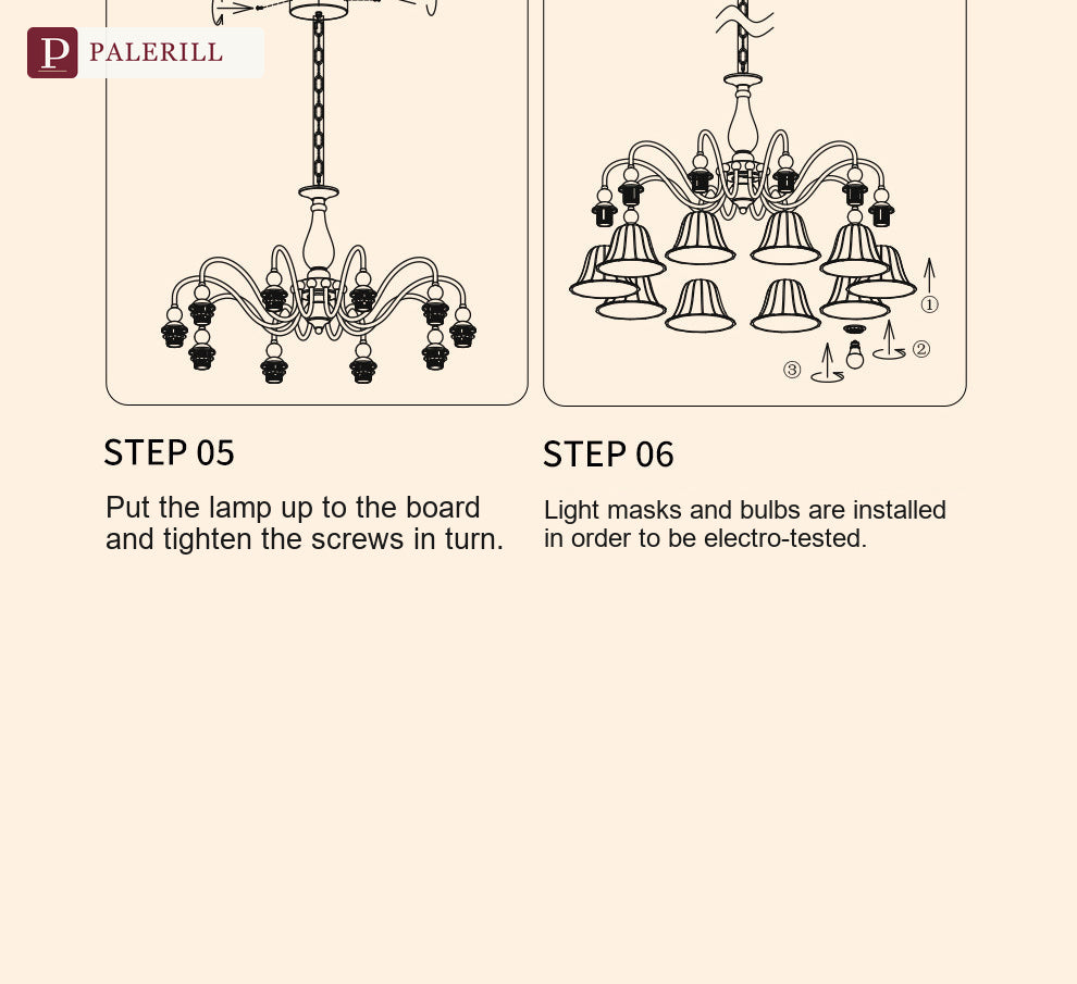 PALERILL | Mid-Century Light French Chandelier