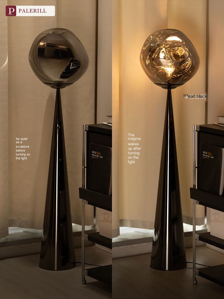 PALERILL | Italian Minimalist Volcanic Lava Floor Lamp