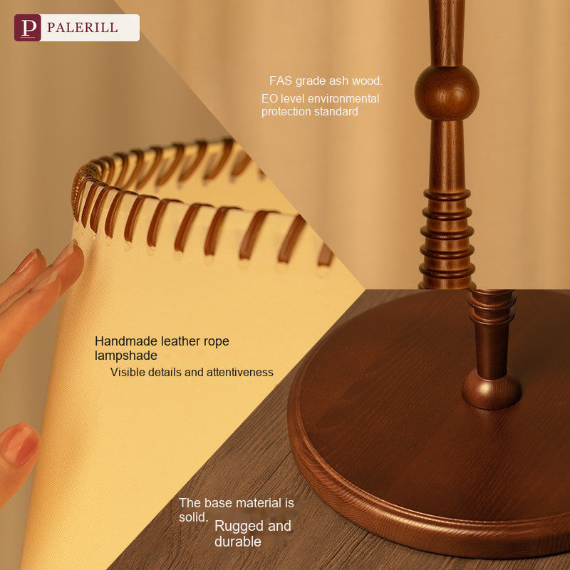 PALERILL | New Chinese Style Wood Grain Table Lamp