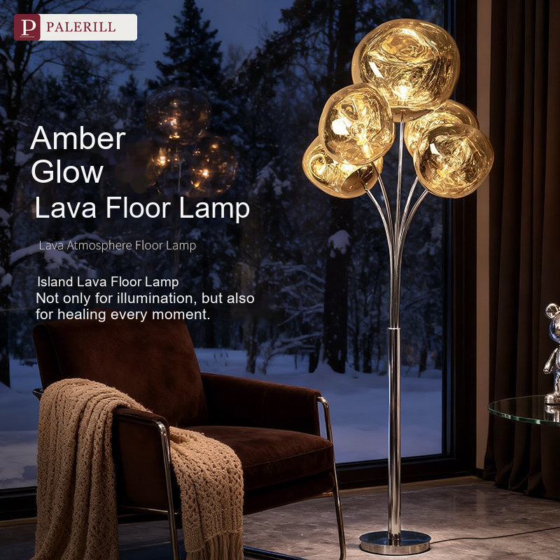 PALERILL | Bauhaus Lava-Effect Designer Floor Lamp