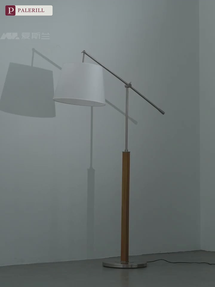PALERILL | Mid-Century Solid Wood Swing-Arm Reading Lamp