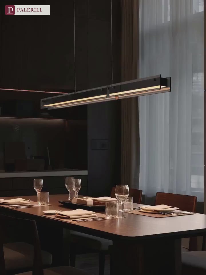 PALERILL | Smart Linear Glass Dining Pendant Light