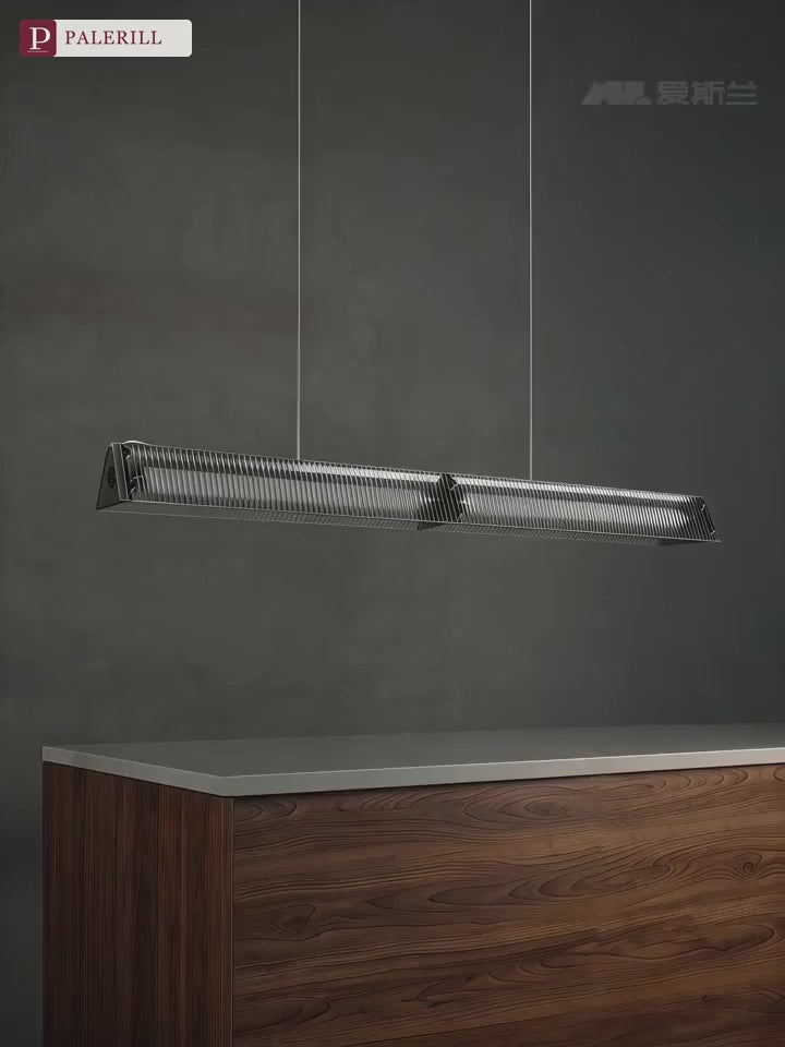 PALERILL | Bauhaus Industrial Linear Glass Pendant Light