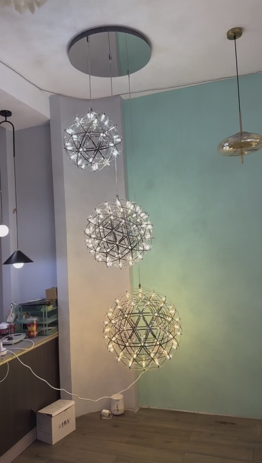 AM0397 - Firework Sphere Starlight Chandelier